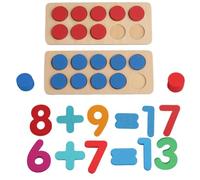 Gvblkq Ten Frames Kindergarten, Addition and Subtraction Toy, Math Manipulative Kit, Colorful and Interactive, 1 Set for Early Education, Home, Kindergarten, Classroom