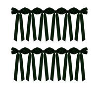 Gvblkq Velvet Bows - Christmas Tree Ornaments, 12 Piece Set, Plush Fabric Design, Festive Seasonal Decor, Easy To Attachment, for Home Decorators Festival Planners, Front Door Wreath Staircase Wall