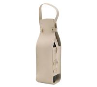 Gvblkq Wine Tote, PU Leather Wine Holder Carrying Case, Wine Carrier with Handle, Liquor Bottle Carrier, Travel Wine Bag for Wine Bottle, Portable Carry-On Pouch for Wine Storage