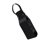 Gvblkq Wine Tote, PU Leather Wine Holder Carrying Case, Wine Carrier with Handle, Liquor Bottle Carrier, Travel Wine Bag for Wine Bottle, Portable Carry-On Pouch for Wine Storage