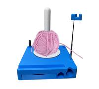 Gvblkq Yarn Holder Box, Spinner Yarn Dispenser, Crochet Storage Organizer, Tangle- Knitting Container, Portable Craft Supplies for Women, Grandma, Mom (1 Pack, Wood Color) for Projects & Home Use