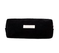 Gvblkq Zipper Pen Organizer - Portable Makeup Brush Holder, Textured Fabric Storage Box with Smooth Metal Pulls, Sturdy Seam Reinforced Design, Ideal for Workplace Desk College Classroom Supplies