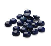 GVEKJ Perline cabochon in pietra naturale di ametista viola, rotonde di onice, perline sciolte, cabochon cammeo fai da te, anelli, collana-lapislazzuli-25 mm x 5 pezzi