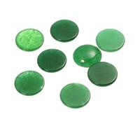 GVEKJ Perline cabochon in pietra naturale di ametista viola, rotonde di onice, perline sciolte, cabochon cammeo fai da te, anelli, collana - giada verde - 12 mm x 10 pezzi