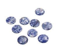 GVEKJ Perline cabochon in pietra naturale di ametista viola,rotonde di onice, perline sciolte, cabochon cammeo fai da te, anelli per collana - blu avent - 6 mm x 10 pezzi