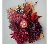 GVEKJ Set di fiori veri secchi, piante stabilizzate, materiali fatti a mano, resina epossidica, candele, materiali floreali fai da te, set di ortensie, fiori-H-33