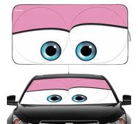 Gven Parasole parasole per parabrezza anteriore, divertente per auto, parasole, parasole, raggi UV, pieghevole, 210 T per mantenere il veicolo fresco (occhi-rosa, grande)