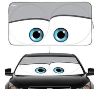 Gven Parasole parasole per parabrezza anteriore, divertente per auto, parasole, protezione per raggi UV, pieghevole, 210 T per mantenere il veicolo fresco (grigio occhi-grigio, grande)