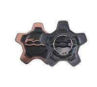 GVFKMNX 4 Pezzi Auto Coprimozzi Ruota per Fiat 500x 2016-2022 735626312 Tappi Ruota per Auto Impermeabili Antipolvere Auto Decorativo Emblema Accessori,Bronze