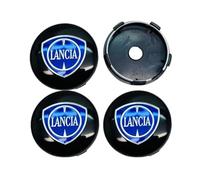 GVFKMNX 4 Pezzi Auto Coprimozzi Ruota per Lancia Ypsilon Lybra Phedra Thesis Delta musa Nera thema 60MM Tappi Ruota per Auto Impermeabili Antipolvere Auto Decorativo Emblema Accessori,D-60mm