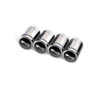 GVFKMNX 4 Tappi Auto valvole Pneumatici,per BYD Han Ev Tang QIN Plus Song PRO Max Yuan Dolphin E2 con Guarnizione Antipolvere in Metallo Ruota Stelo Valvola qualità Accessori,Silver