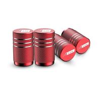GVFKMNX 4 Tappi Auto valvole Pneumatici,per Hyundai i40 i30 i20 IX35 IX20 Solaris Genesis Azera Santa Fe con Guarnizione Antipolvere in Metallo Ruota Stelo Valvola qualità Accessori,Red