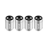 GVFKMNX 4 Tappi Auto valvole Pneumatici,per SsangYong Musso Korando Rexton Torres Kyron Actyon Tivoli Rodiu con Guarnizione Antipolvere in Metallo Ruota Stelo Valvola qualità Accessori,White