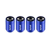 GVFKMNX 4 Tappi Auto valvole Pneumatici,per SsangYong Musso Korando Rexton Torres Kyron Actyon Tivoli Rodiu con Guarnizione Antipolvere in Metallo Ruota Stelo Valvola qualità Accessori,Blue