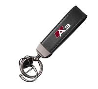 GVFKMNX Auto Portachiavi,per Audi A3 Portachiavi Logo Leggero Resistente Portachiavi Portachiavi in Pelle Personalizzato Accessori,Black