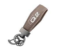 GVFKMNX Auto Portachiavi,per Audi Q2 Portachiavi Logo Leggero Resistente Portachiavi Portachiavi in Pelle Personalizzato Accessori,Grey