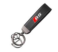 GVFKMNX Auto Portachiavi,per Audi RS Portachiavi Logo Leggero Resistente Portachiavi Portachiavi in Pelle Personalizzato Accessori,Black
