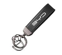 GVFKMNX Auto Portachiavi,per BYD Atto 3 Act 3 Tang F3 E6 Yuan Plus Song Plus Portachiavi Logo Leggero Resistente Portachiavi Portachiavi in Pelle Personalizzato Accessori,Black