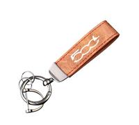 GVFKMNX Auto Portachiavi,per Fiat 500L Portachiavi Logo Leggero Resistente Portachiavi Portachiavi in Pelle Personalizzato Accessori,Orange