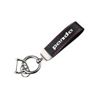 GVFKMNX Auto Portachiavi,per Fiat Panda Portachiavi Logo Leggero Resistente Portachiavi Portachiavi in Pelle Personalizzato Accessori,Black