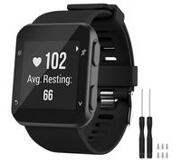 GVFM cinturino compatibile con Garmin Forerunner 35 cinturino di ricambio in morbido silicone per Garmin Forerunner 35 Smart Watch (nero (fibbia