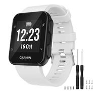 GVFM Cinturino compatibile con Garmin Forerunner 35, cinturino di ricambio in morbido silicone per smartwatch Garmin Forerunner 35, adatto per polsi da 130 a 230 mm, 1- Bianco.
