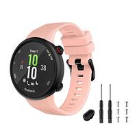 GVFM Cinturino di ricambio in silicone compatibile con Garmin Forerunner 45s (rosa)