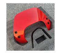 GVGFKPKZAY Parabrezza Per Moto Vespa Sprint 125/150 Primavera 125/150 2016-2024, Visiera Deflettore Aria. Visiera Schermo Cupolino Paravento(Red Sprint)