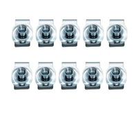 GVGMTAEAVZ 10/5 pezzi clip tipo U M10 10 mm Q312 dado a lamella a balestra nero argento for auto moto scooter ATV ciclomotore Elementi di fissaggio per autoveicoli(10pcs silver)