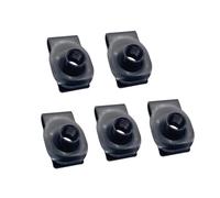GVGMTAEAVZ 10/5 pezzi clip tipo U M10 10 mm Q312 dado a lamella a balestra nero argento for auto moto scooter ATV ciclomotore Elementi di fissaggio per autoveicoli(5pcs black)