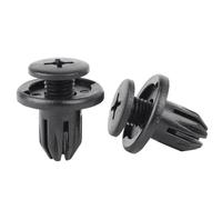 GVGMTAEAVZ 100/50 8mm Foro Porta Rivetto Clip di Plastica Elementi Fissaggio Auto Nere Rivestite Copertura Barbe Fermo Spingere Strumento(50pcs)