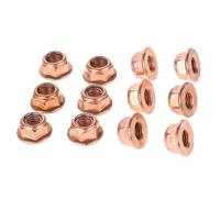 GVGMTAEAVZ 12 pezzi M8 dado di scarico in rame adatto for BMW Serie 3 E30 dadi bloccaggio for perni testa bullone vite perno turbo esagonale A1201420072 Elementi di fissaggio per autoveicoli