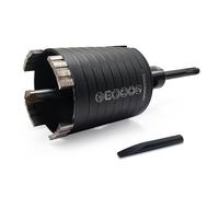 GVHAKG Corona diamantata, svasatrice a corona, set da 68 mm, altezza segmento 10 mm, scanalata lateralmente, da prese elettriche da incasso in cemento, muratura e pietra