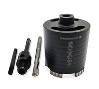 GVHAKG Corona diamantata, svasatrice a corona, set da 82 mm, altezza segmento 10 mm, con punta di centraggio 10 x 120 mm, di prese elettriche da incasso in cemento, muratura e pietra