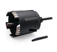 GVHAKG Corona diamantata, svasatrice a corona, set da 82 mm, altezza segmento 10 mm, scanalata lateralmente, da prese elettriche da incasso in cemento, muratura e pietra
