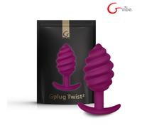 Gvibe Gplug Twist 2 - 10 cm Anal Plug, Sweet Raspberry - Plug Anale in Silicone