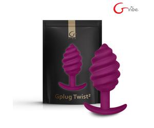 Gvibe Gplug Twist 2 - 10 cm Anal Plug, Sweet Raspberry - Plug Anale in Silicone