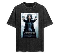 GVINECHY T-Shirt Unisex Retro Underworld: Awakening Cotton Round Neck Black 3XL