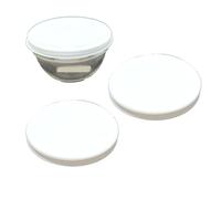 GVK ECO 3 coperchi Ø 17,5 cm, colore bianco, adatti per insalata e ciotola in vetro in melamina Ø 17 cm
