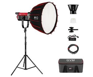 GVM 200W luce video a led con Softbox, kit di illuminazione fotografica SD200B con controllo Mesh Network/DMX, luce da studio 2700K-6800K Kit di illuminazione continua, 45400lux/1m, 12 effetti scena