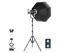 GVM 300W Luce video a LED con softbox, CRI97, dimmerabile, 3200K-5600K, luce video a LED, per studio fotografico, video YouTube