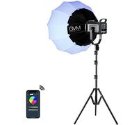 GVM Great Video Maker Luce video RGB GVM da 15W con softbox, luce continua per fotografia 2700K~7500K, illuminazione video a LED con 8 scene luminose, luce da studio LED Bowens per YouTube, luci per f
