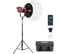 GVM LED Lampada Video 200W con Scatola Luce Lanterna, Kit di Illuminazione Continuo SD200B con Rete Mesh Bluetooth/Controllo DMX, Kit di Illuminazione Fotografia Studio 2700K-6800K, 12 Effetti Scena