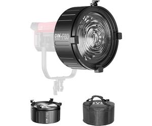 GVM - Lente Fresnel per luce video a LED con supporto Bowens, compatibile con PROSD400B, 500B, 650B, SD600D, SD600S, illuminazione di uscita continua per studio fotografico