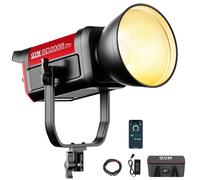 GVM - Luce video a LED da 200 W, kit di illuminazione fotografica PRO SD200B con rete a rete Bluetooth/controllo DMX, 2700K-6800K, kit di illuminazione continua per YouTube, film, 45400lux/1m, 12
