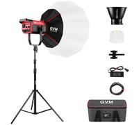 GVM - Luce video a LED da 300 W con softbox, Bowens LED per fotografia, luce continua da studio, bicolore, 2700 K ~ 6800 K, illuminazione video per studio video, YouTube film, 65000 Lux/1 m