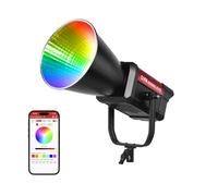 GVM - Luce video a LED da 300 W, controllo tramite app e controllo DMX, 2000 K-10000 K, 13300 lux/1 m, montaggio Bowens, 16 effetti di luce, luce continua a LED per film, video YouTube, luce