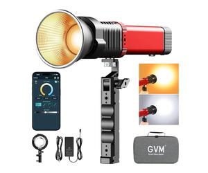 GVM PD60B 60W Studio Lights for COB Photography Lighting, Portable Led Video Light for Photograph in The Shape of Handheld Flashlight, Spotlight for APP Control, 2700-6800K, 49300LUX/0,5M