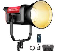 GVM PRO SD200B LED Video Lampada COB Bowens 200W con Controllo DMX, Illuminazione Continua da Studio 2700K-6800K per Fotografia, 12 Effetti di Fase Luminosa, Luce di Film