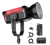 GVM Pro SD500B - Luce video a LED, 500 W, luci da studio con supporto Bowen, 61600 lux/1 m, kit di illuminazione fotografica con copertura standard a 45°, illuminazione video in uscita continua con